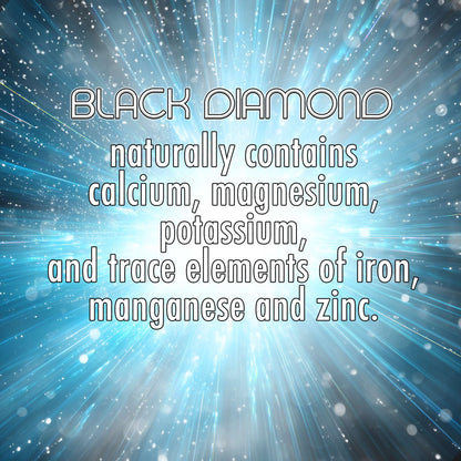 Mineral profile of Black Diamond – packed with calcium, magnesium, zinc, manganese, and iron.