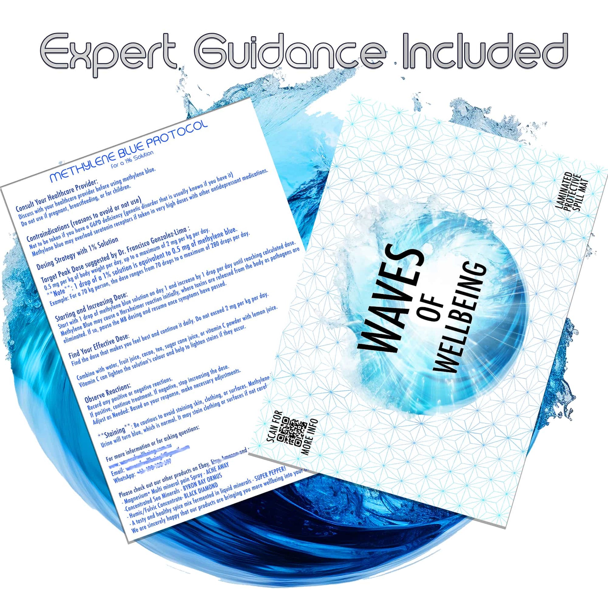 Expert guidance included with every Methylene Blue Starter Kit – educational insert and usage tips provided