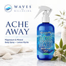 Waves of Wellbeing Ache Away Lemon Myrtle magnesium and mineral body spray, 250ml