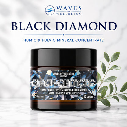 Waves of Wellbeing Black Diamond 50 gram jar, concentrated formula