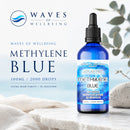 Waves of Wellbeing 100ml Methylene Blue 1% solution bottle, 2000 drops